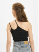 Only Tops sans manche Nessa Rib Double One Shoulder noir
